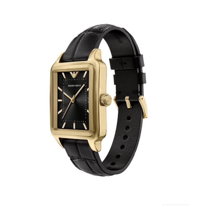 Orologio Uomo Emporio Armani Quarzo Data Nero Cinturino Pelle Nero AR11757
