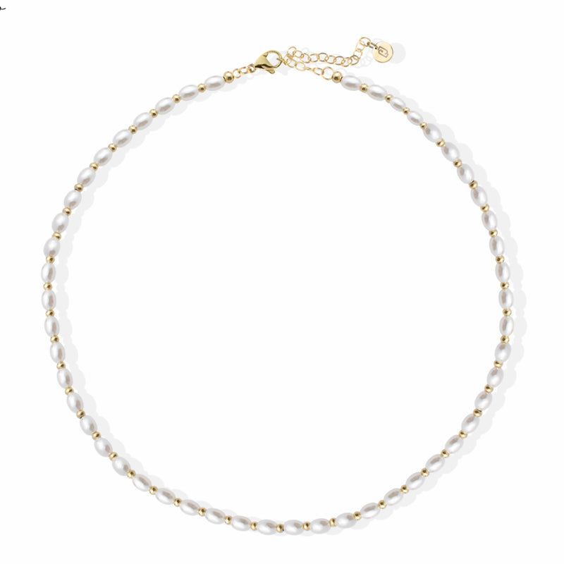 Collana Donna Liu Jo Acciaio Dorato Con Perle LJ2844