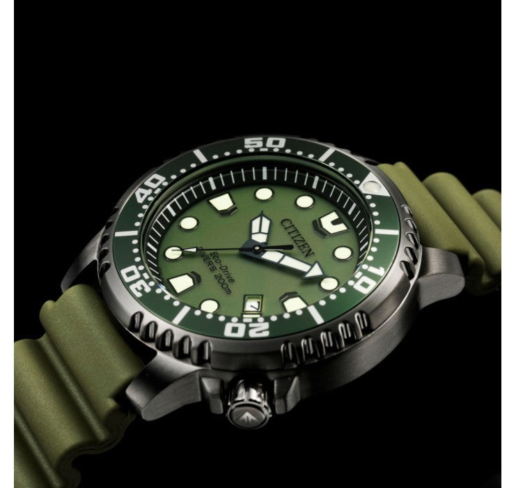 Orologio Citizen Acciaio Verde Militare Eco Drive BN0157-11X