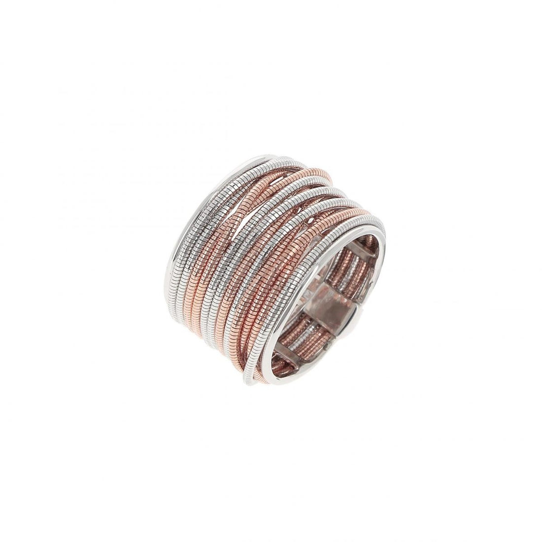 Anello Donna Pesavento Argento 925  Mis 19 Bianco Rosa Multifilo WDNAA175/L