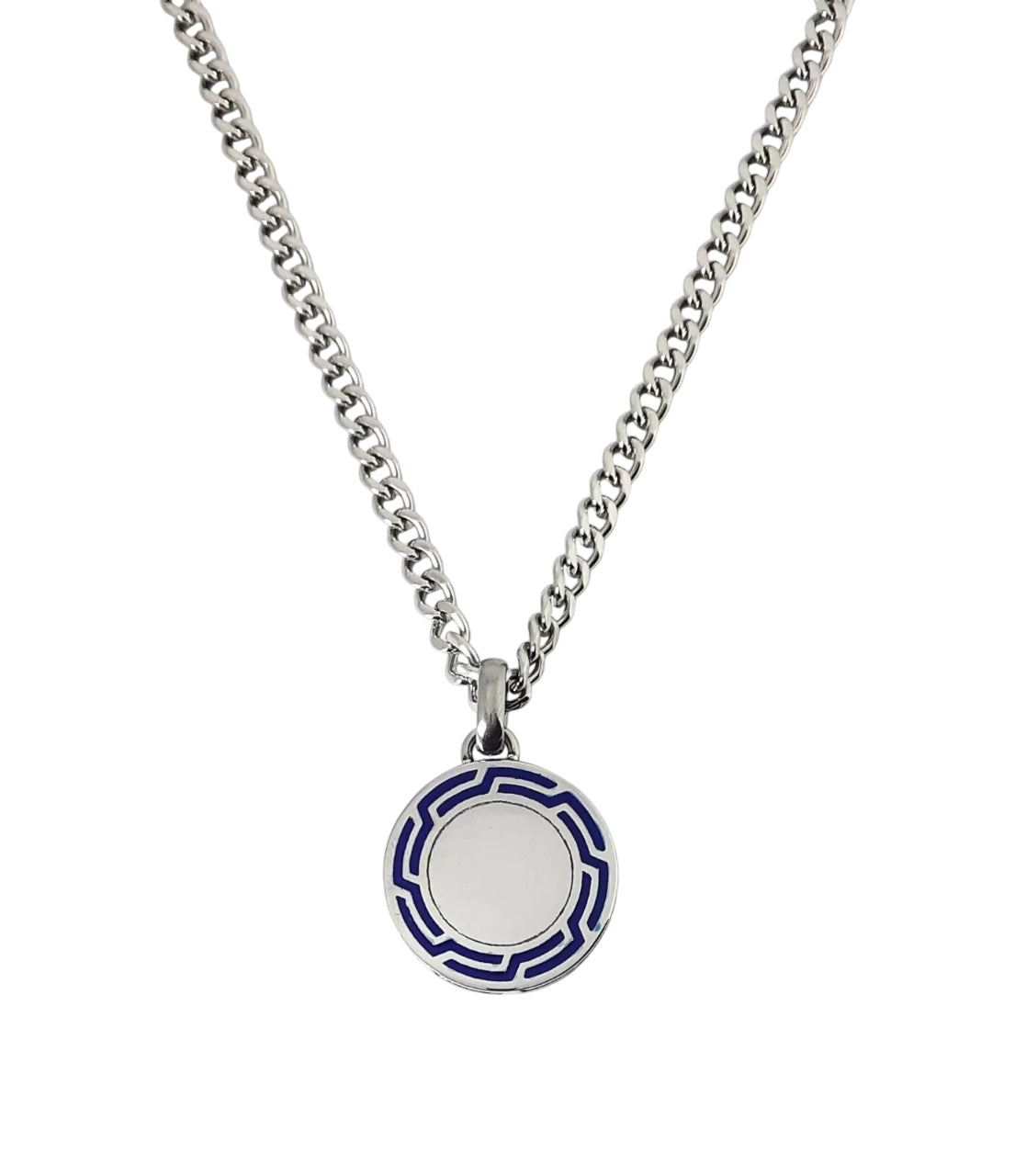 Collana Uomo Liu Jo Acciaio con targhetta rotonda MLJ579