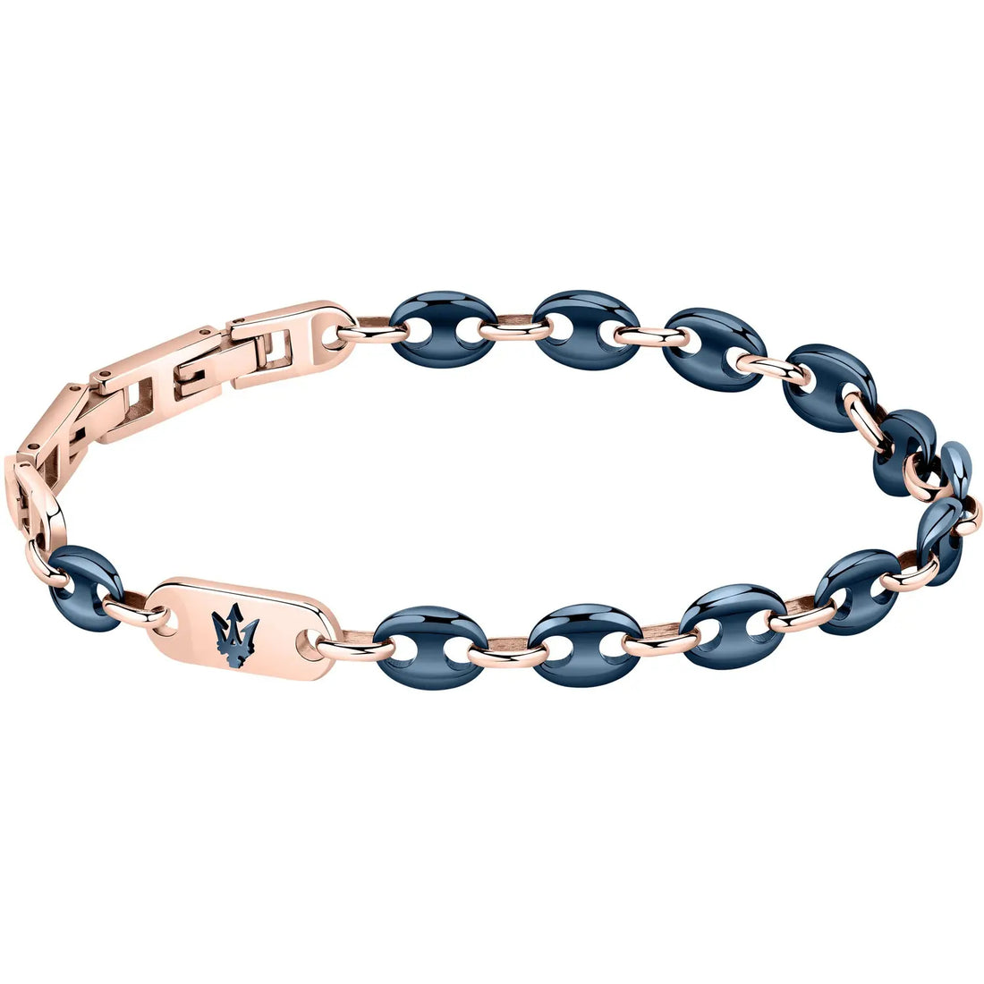 Bracciale Uomo Acciaio Maserati Jewels Blu Rosa Gold JM422ATZ17