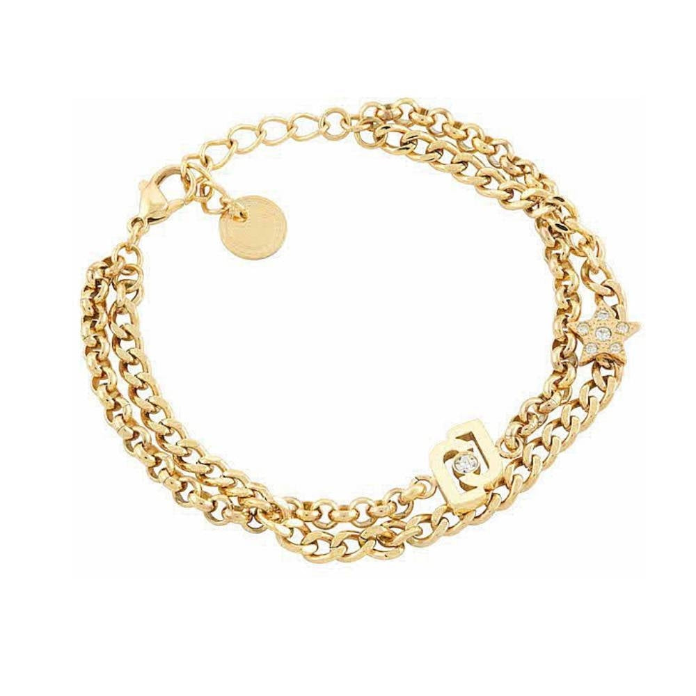 Bracciale Donna Liujo Multifilo Acciaio Dorato Stella Tropical Dream LJ1684