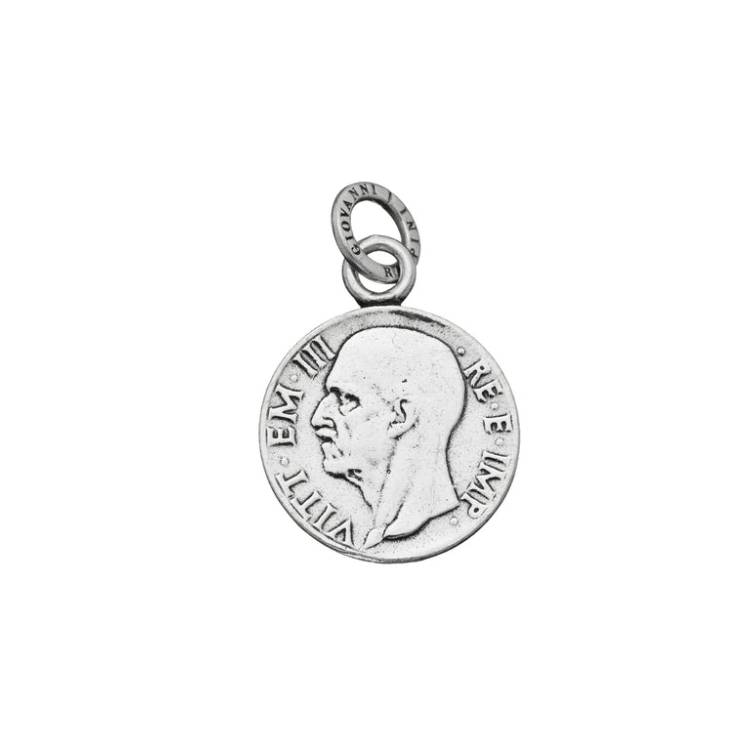 Charm Unisex Giovanni Raspini Argento 925 Vittorio Emanuele Realizzato A Mano 07159