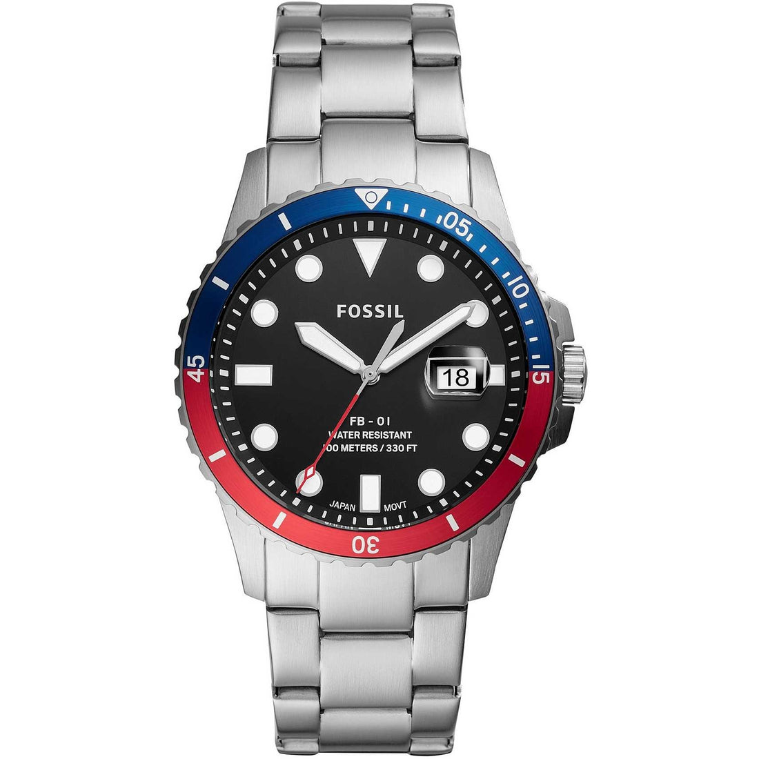 Orologio Uomo Acciaio Fossil Solo Tempo FB-01 nero Data FS5657
