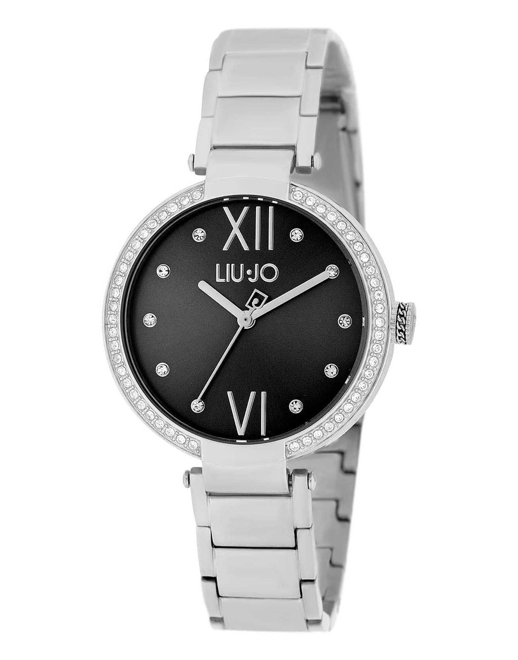 Orologio Donna Liu Jo Quarzo Solo Tempo Acciaio Zirconi Nero TLJ2045