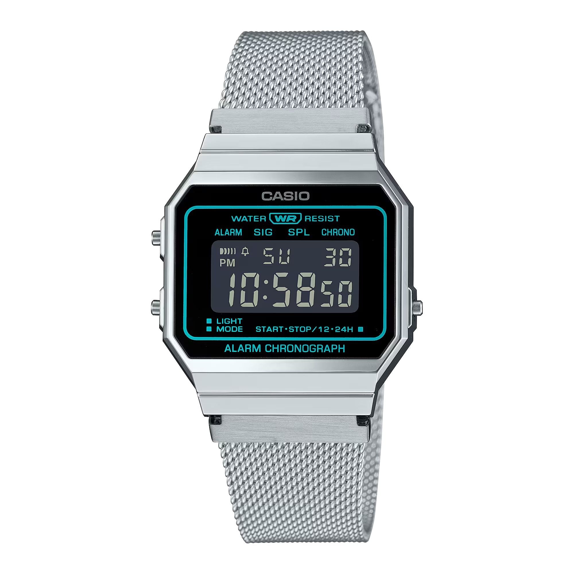 Orologio Unisex Casio Acciaio Quarzo Digitale Blu Elettrico Nero A700WEMS-1BEF