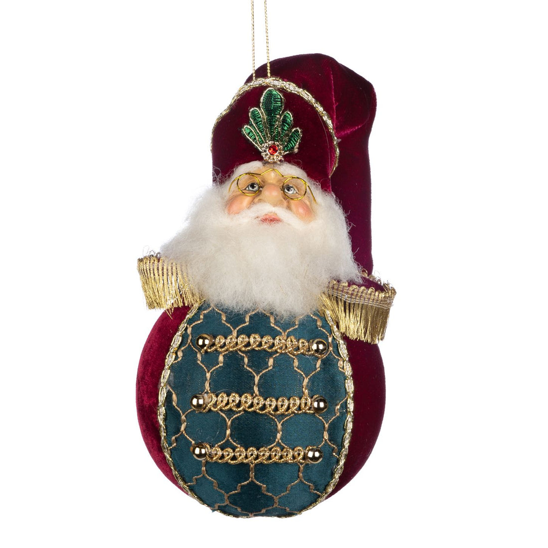 Palla Babbo Natale Natalizia Goodwill Artigianale Pupazzo Filo Scultura Altezza 20 cm J60008