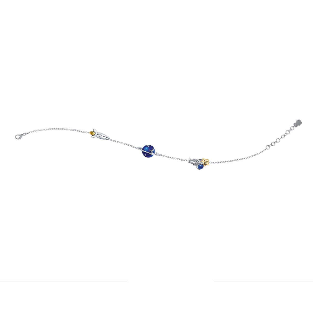 Bracciale Bambino Nanàn Argento 925 Astronauta Razzo Blu NAN0454