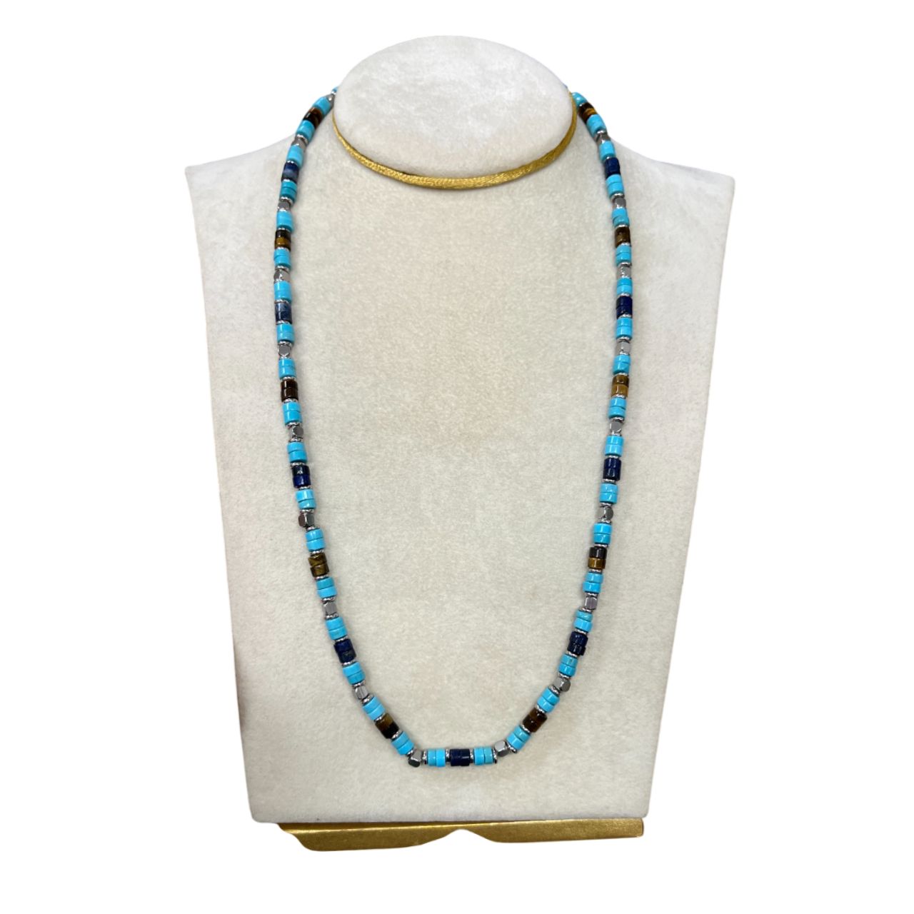 Collana Uomo Re Mida Pietre Multicolore Turchese