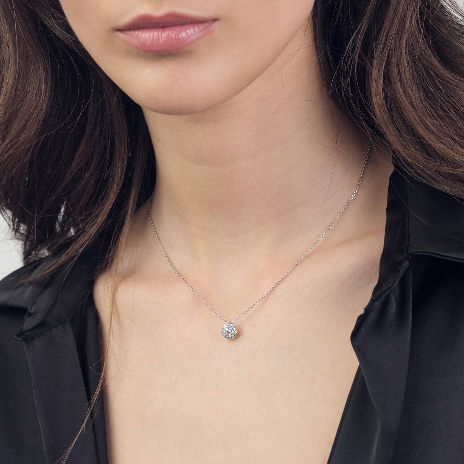 Collana Donna Unoaerre Argento 925 fiore Zirconi Bianchi 564922