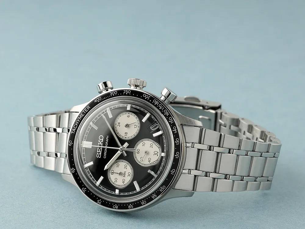 Orologio Uomo Seiko Sport Acciaio Cronografo Nero Data SSB479P1