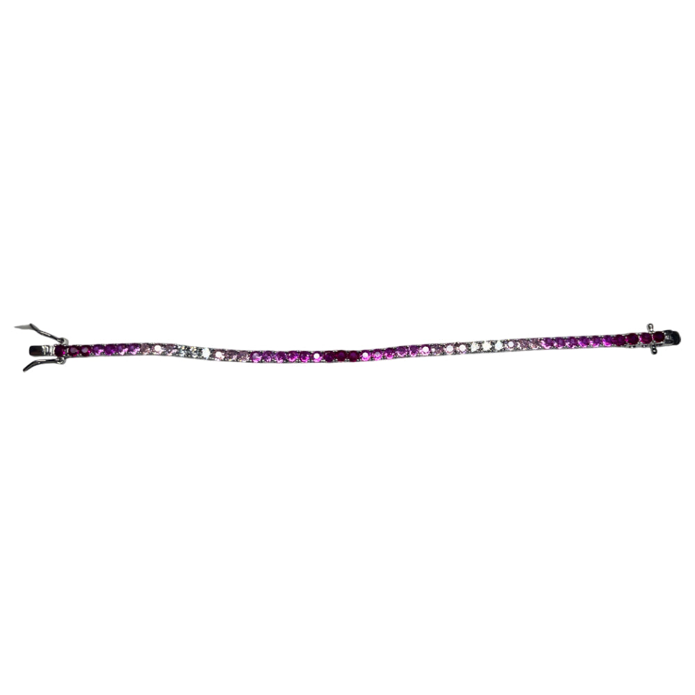 Bracciale Donna Re Mida Tennis 18 cm Argento 925 Zirconi Sfumati Tennis-49