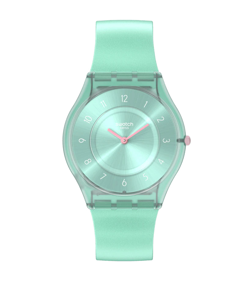 Orologio Donna Swatch Quarzo Solo Tempo Turchese Skin Pastelicious Teal SS08L100