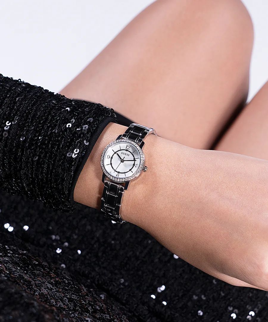 Orologio Donna Guess Quarzo Solo Tempo Zirconi Acciaio GW0468L1