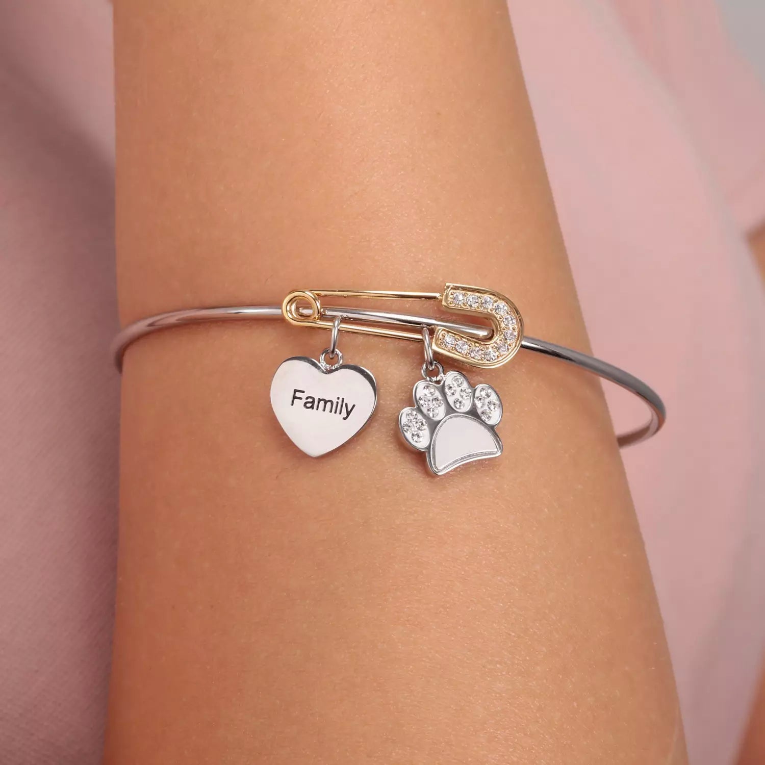 Bracciale Donna La Petite Story Acciaio Lettera U Con Charm Zampa Family LPS05ASF11