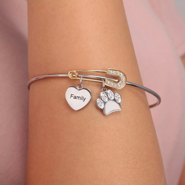Bracciale Donna La Petite Story Acciaio Lettera U Con Charm Zampa Family LPS05ASF11