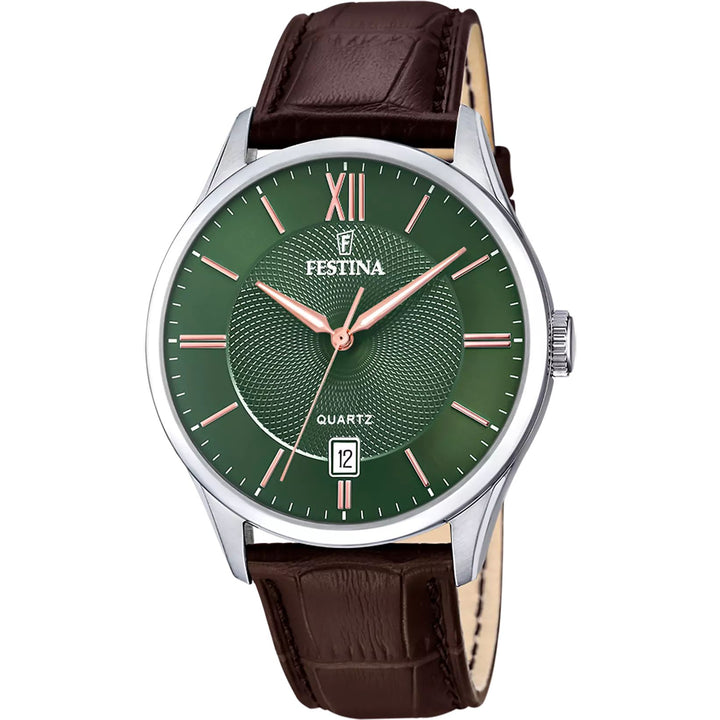 Orologio Uomo Acciaio Festina Quarzo Numeri Pelle F20426/8