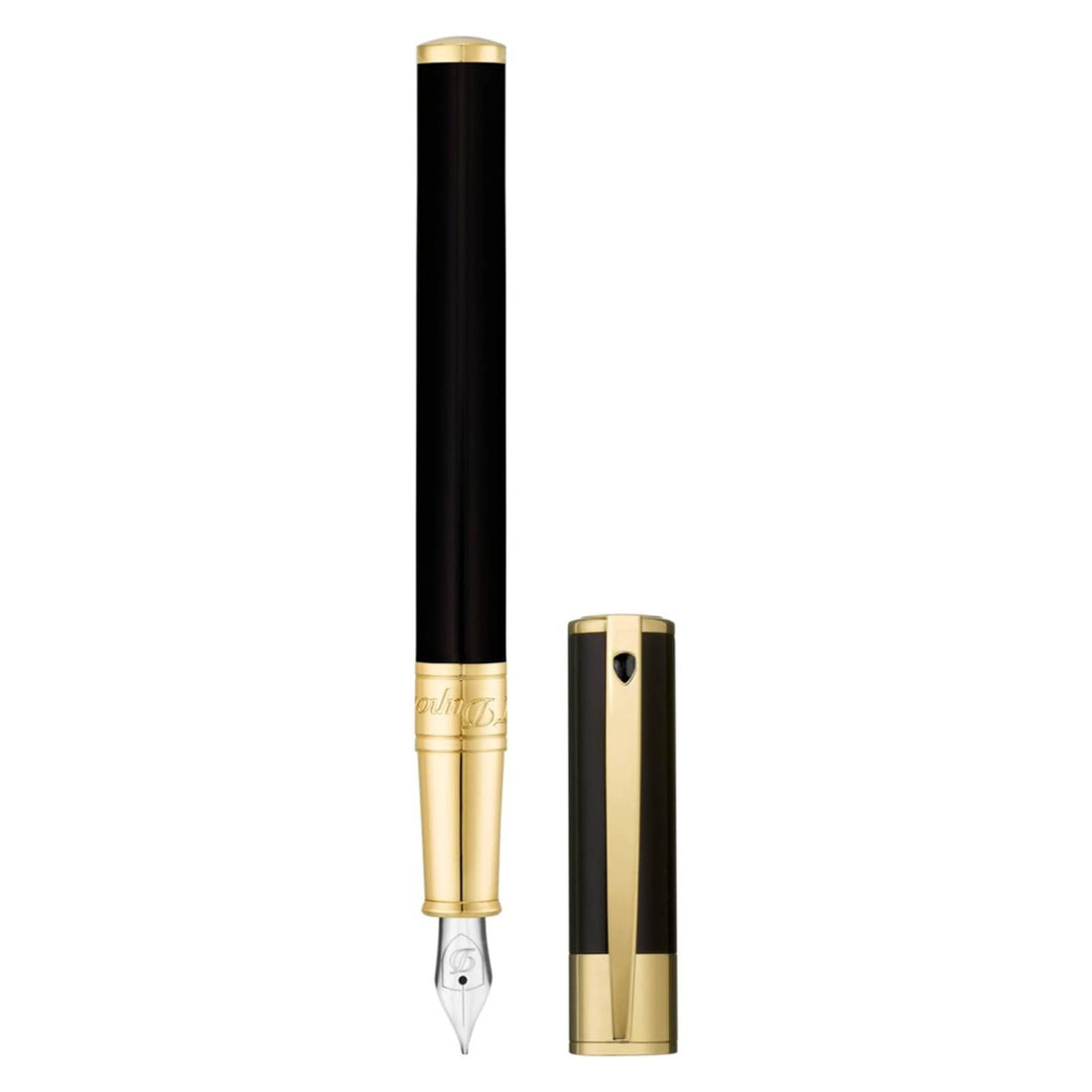 Penna Uomo Dupont D-INITIAL Acciaio Nera Dorata 260205
