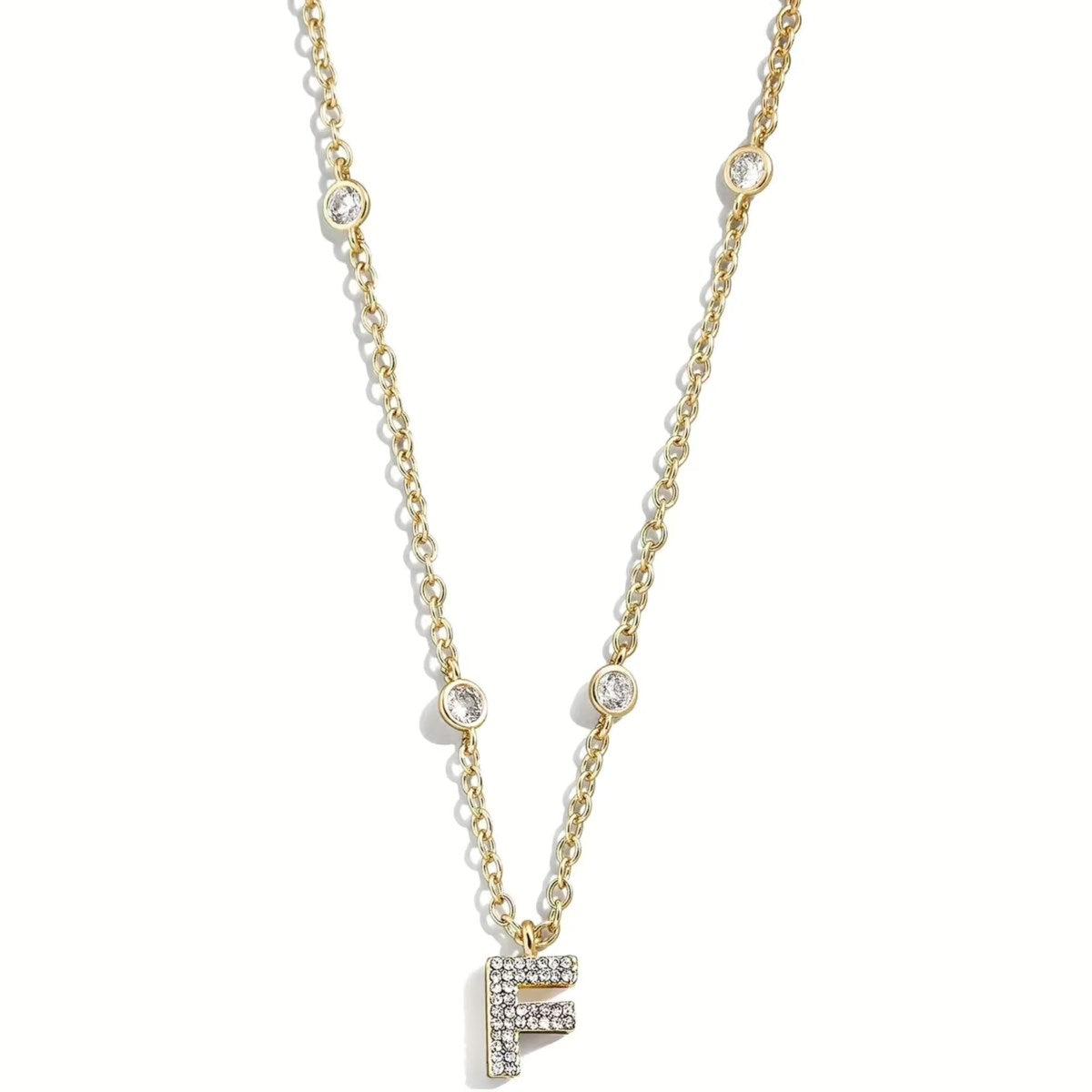 Collana Donna Liu Jo Acciaio Dorato iniziale F Catena Rollò LJ2664