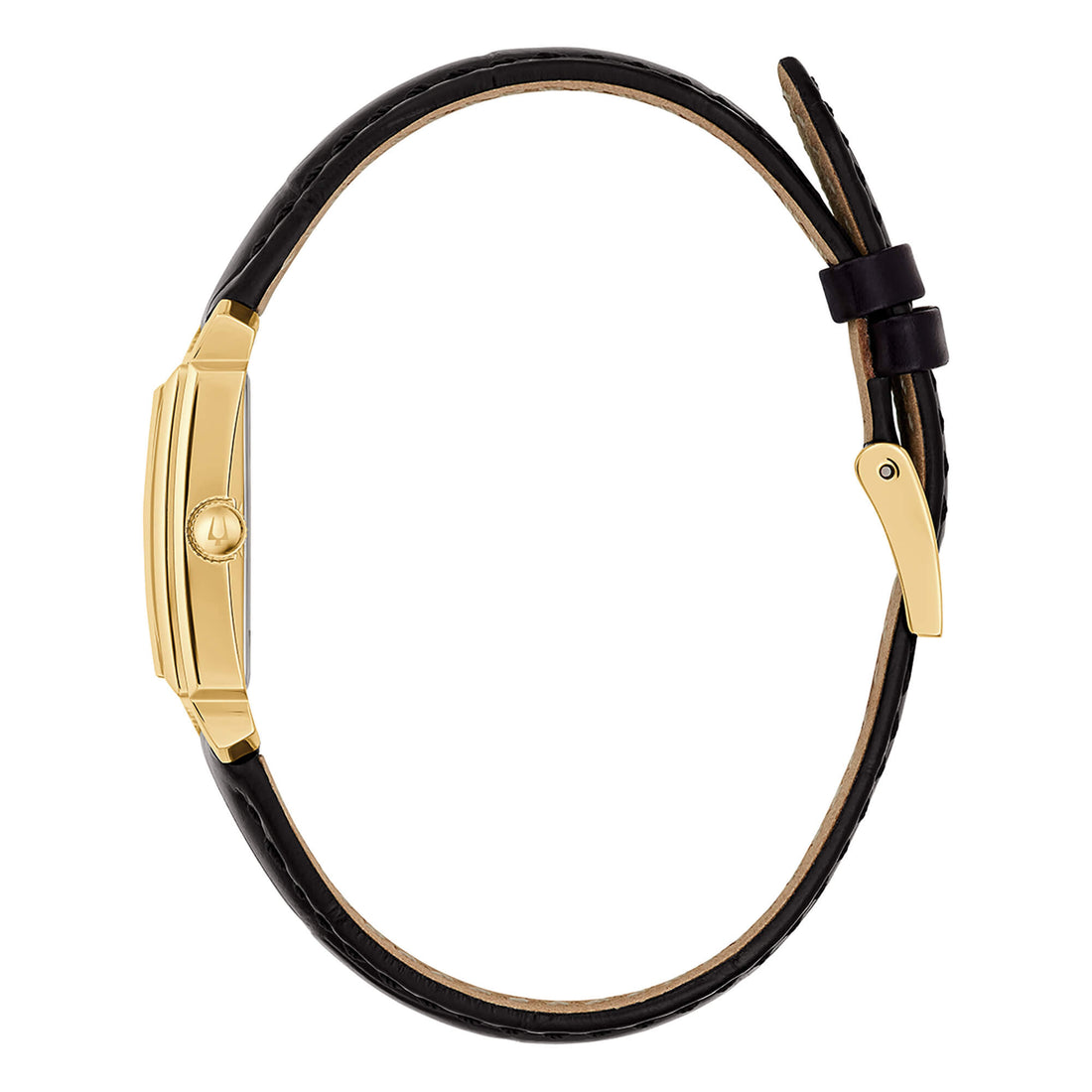 Orologio Donna Bulova Quarzo Solo Tempo Sutton Tank Acciaio Dorato Pelle 97L173