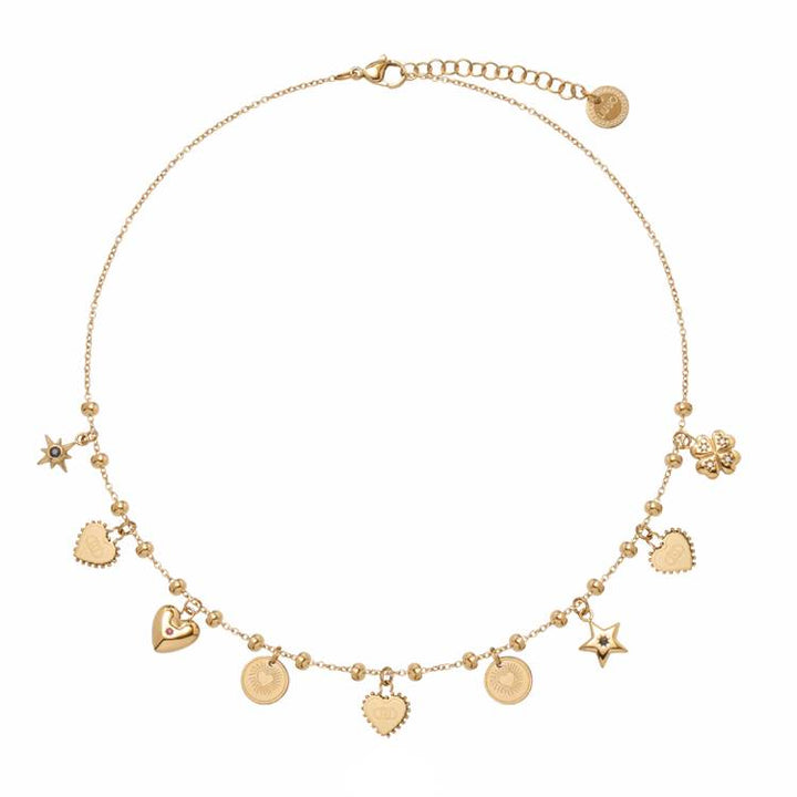 Collana Donna Liujo Acciaio Gold Charm LJ3162