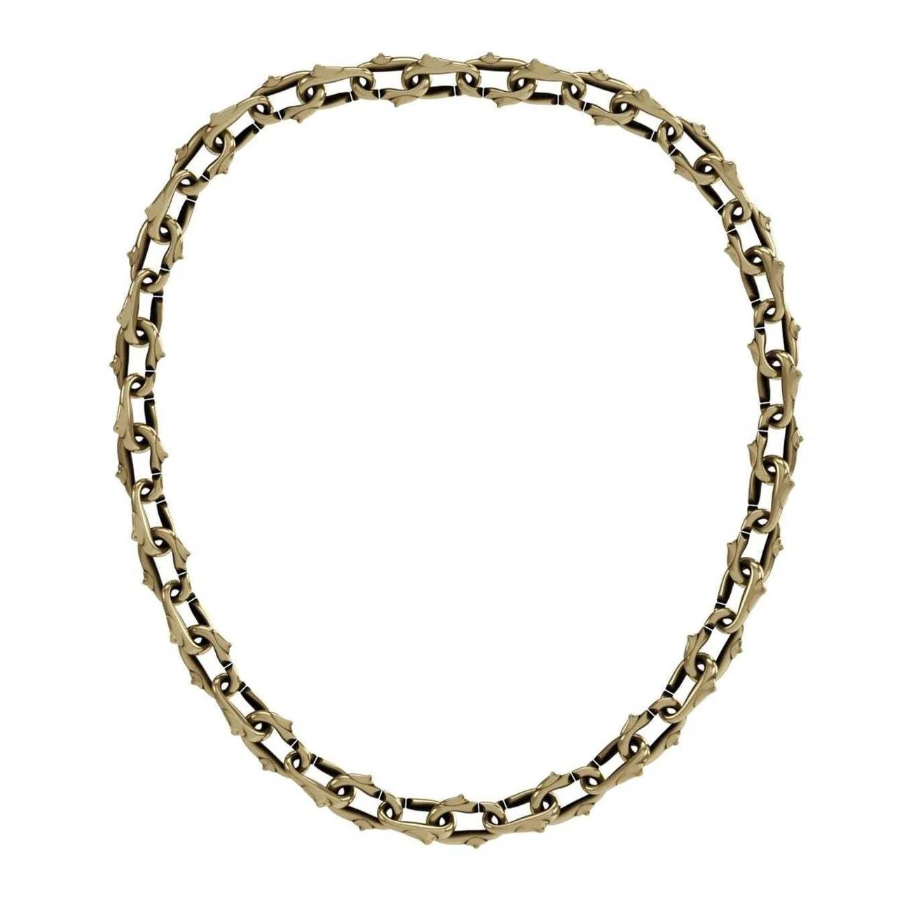 Collana Unisex John Richmond Girocollo Spine 10 mm Bronzo Dorato JRTC08BY