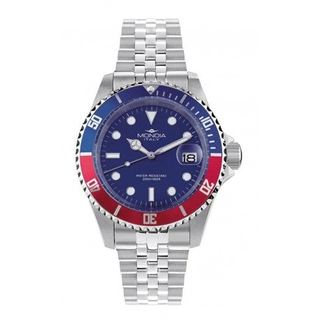 Orologio Uomo Acciaio Mondia Data Ghiera Nera cinturino jubilee MI-785-SSBK-BK-GB