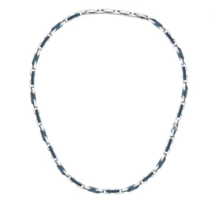 Collana Uomo Maserati Acciaio Ceramica Blu JM226ATZ73