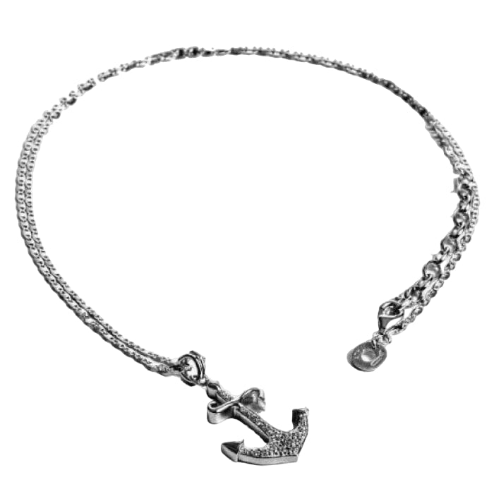 Collana Uomo Cesare Paciotti Argento Ancora JPCL1364B