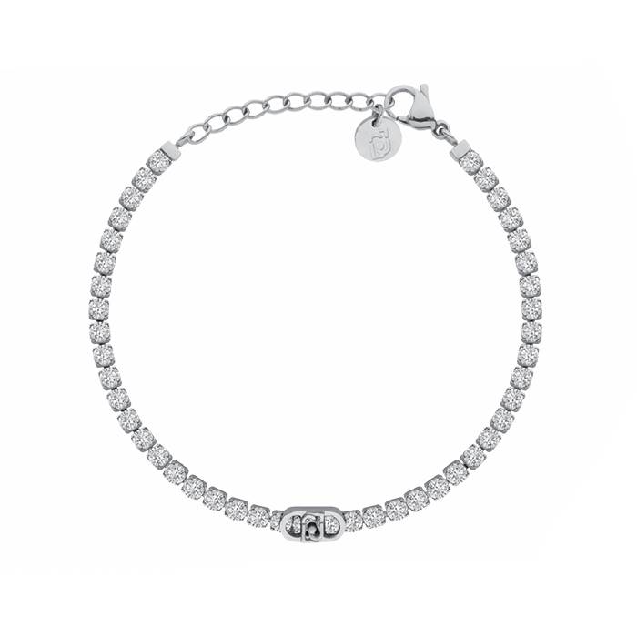 Bracciale Donna Liu Jo Acciaio Tennis Zirconi Bianchi LJ3215