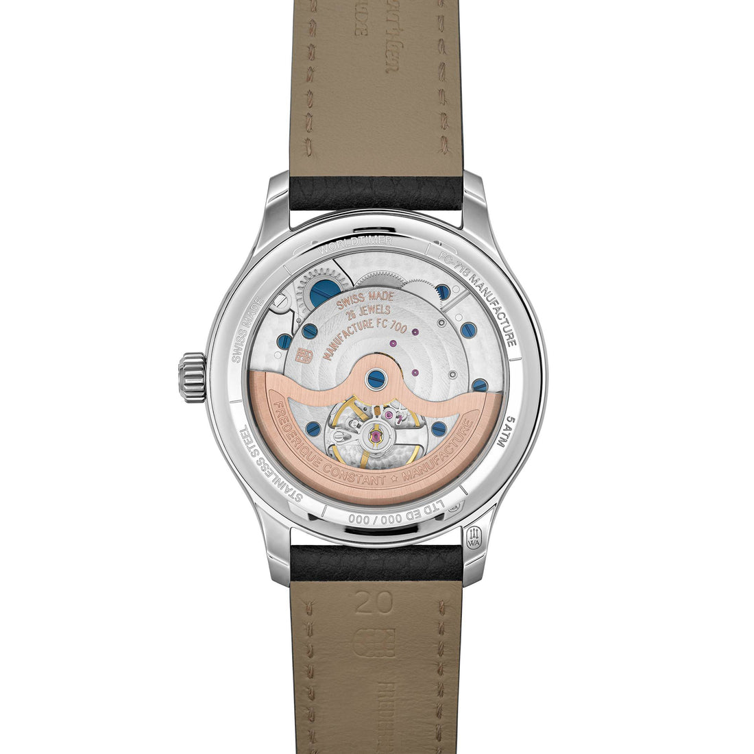 Orologio Uomo Frederique Constant Manifacture Worldtimer Watch Angels FC-718N4H6