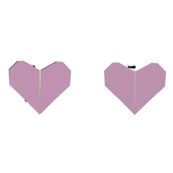 Orecchini Bambina Nanàn Argento 925 Origami Cuoricino Rosa NAN0748