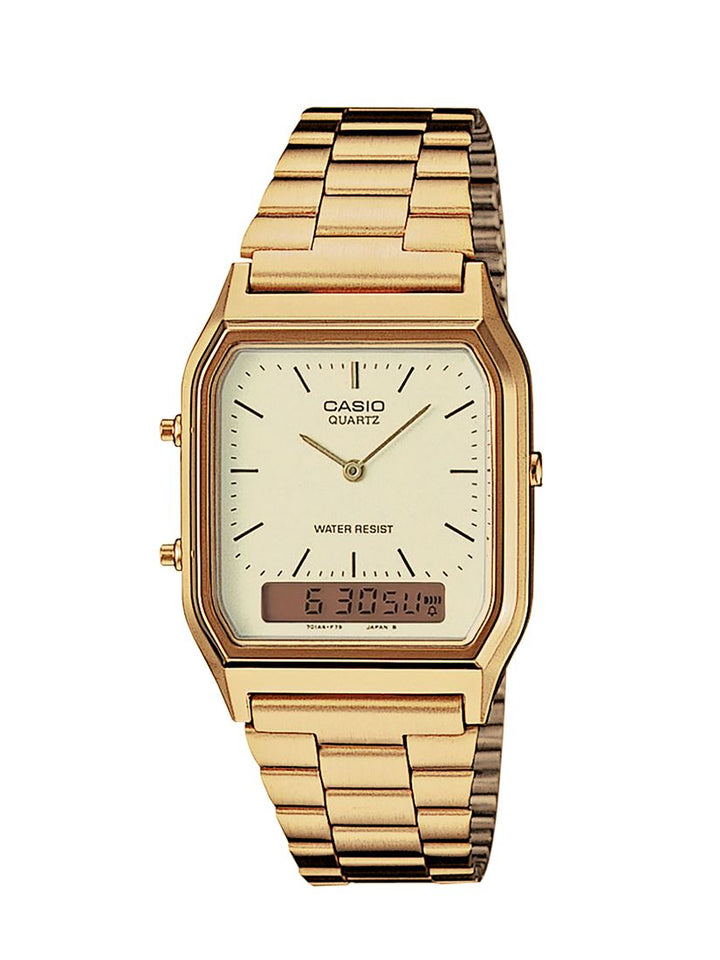 Orologio Unisex Casio Vintage Acciaio Dorato Quarzo Digitale Analogico AQ-230GA-9DMQYES