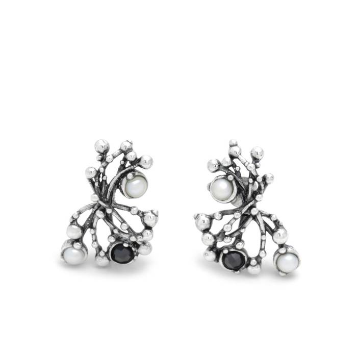 Orecchini Donna Giovanni Raspini Argento 925 Aura Perle Naturali Onice 12687