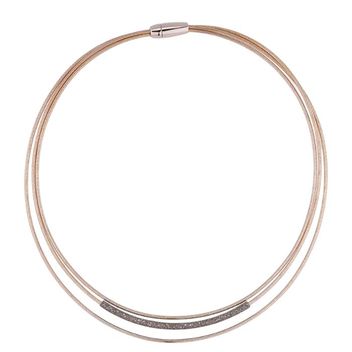 Collana Donna Pesavento Argento 925 Tre Fili Rosè Polvere Di Sogni Bronzo WDNAG1030