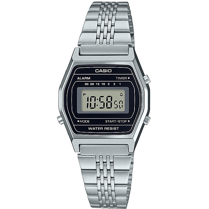 Orologio Donna Acciaio Casio Digitale Vintage Quarzo Nero Cronografo LA690WEA-1EF