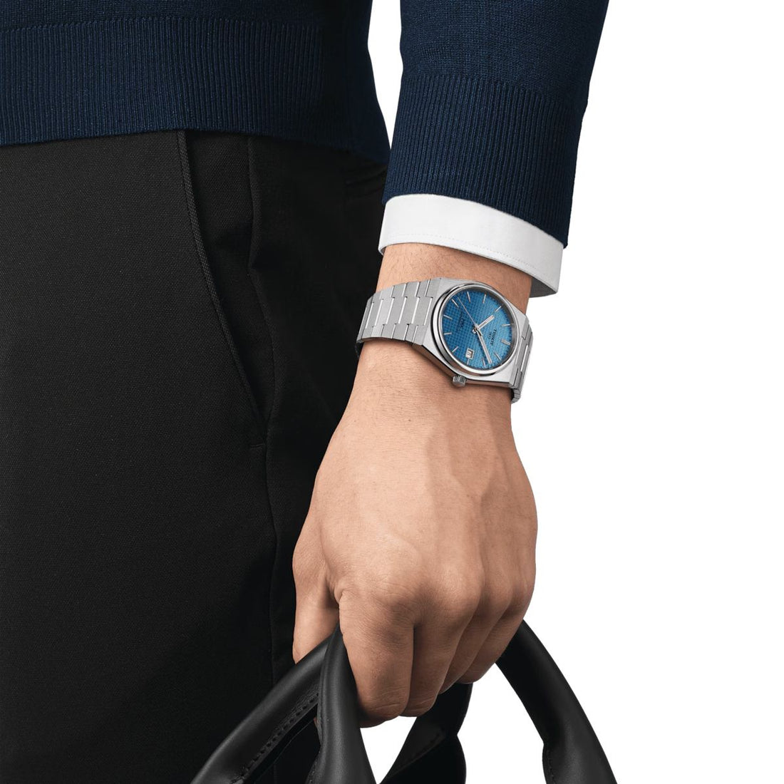 Orologio Uomo Tissot Prx Blu Azzurro Camaleonte Powermatic 80 T1374071135101