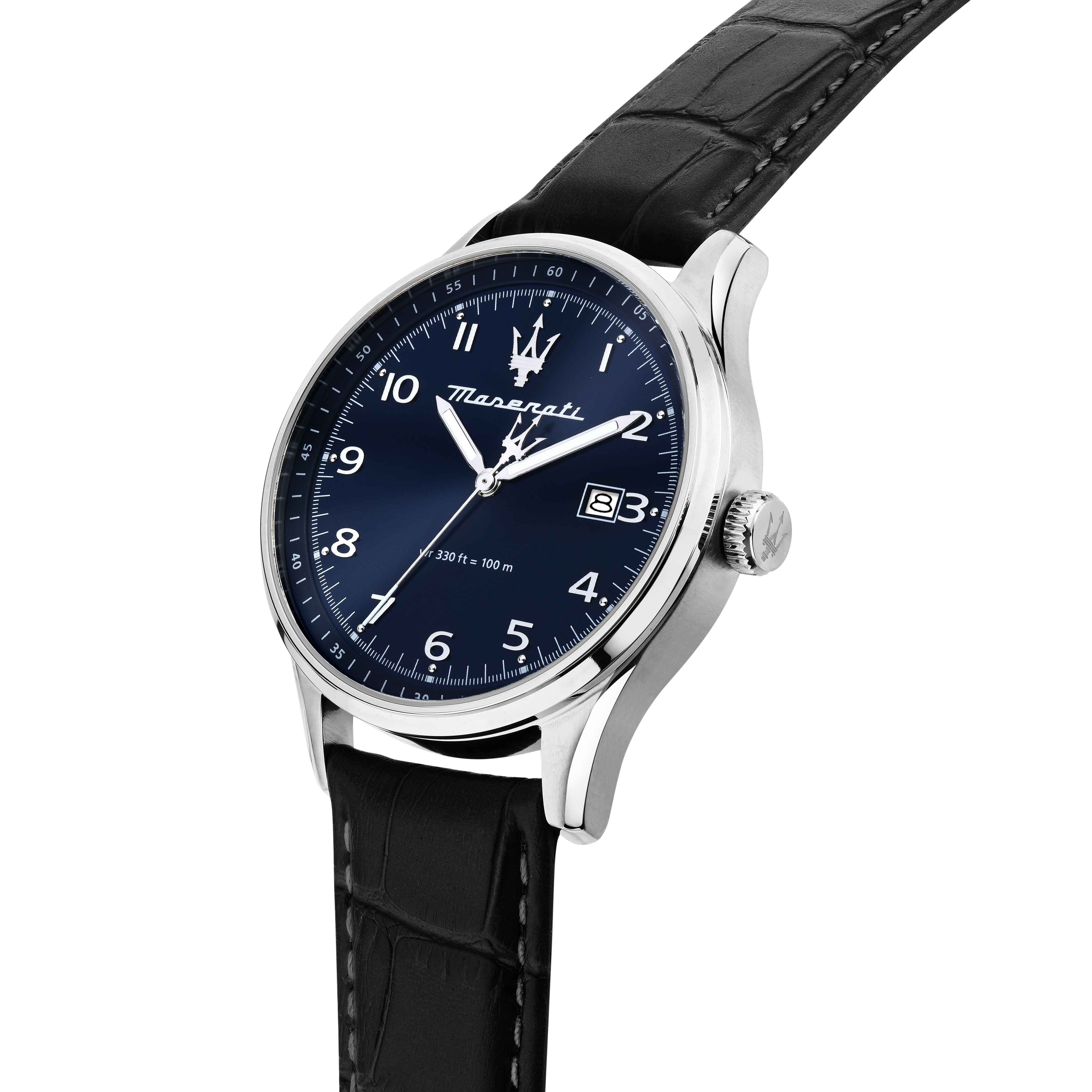 Orologio Uomo Maserati Acciaio Pelle Blu Quarzo Data R8851124003