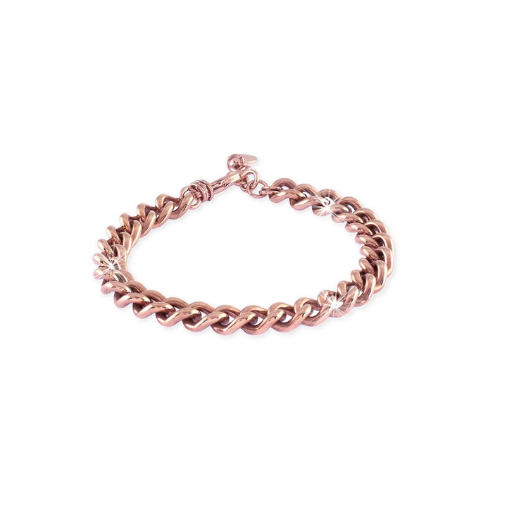 Bracciale Donna Unoaerre Bronzo Dorato Rosa Catena Grumetta 458652