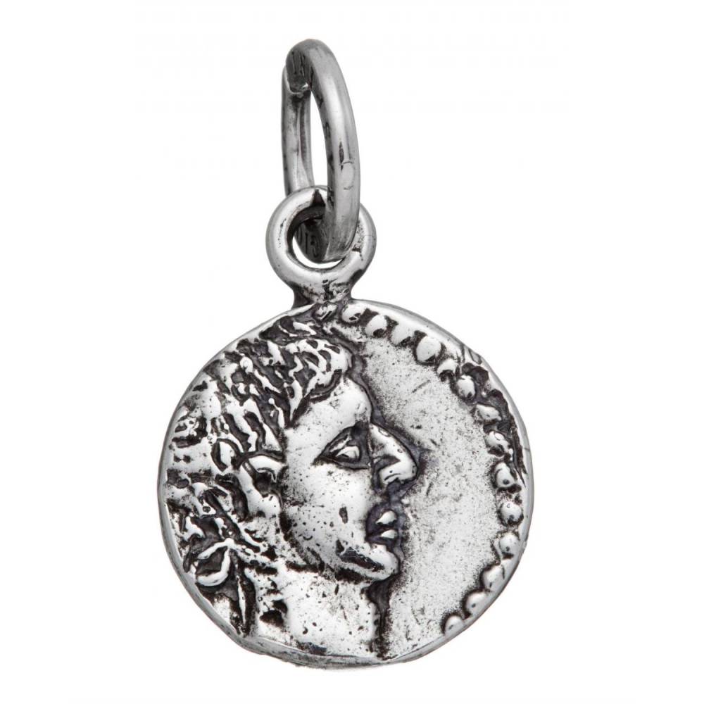 Charm Unisex Giovanni Raspini Argento 925 Moneta Spartacus Realizzato A Mano 09620