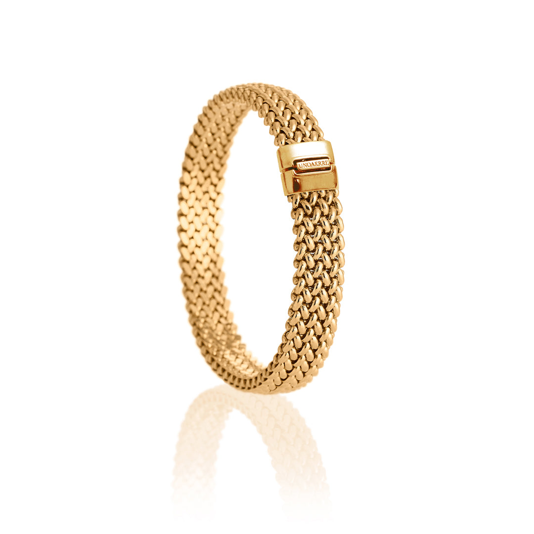 Bracciale Donna Unoaerre Argento 925 Dorato Semirigido Chicco Di Riso 540947