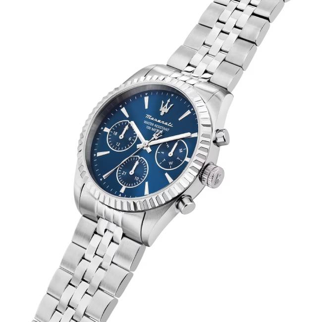 Orologio Uomo Maserati Box Bracciale Competizione Acciaio Multifunzione Quarzo Blu R8853100048