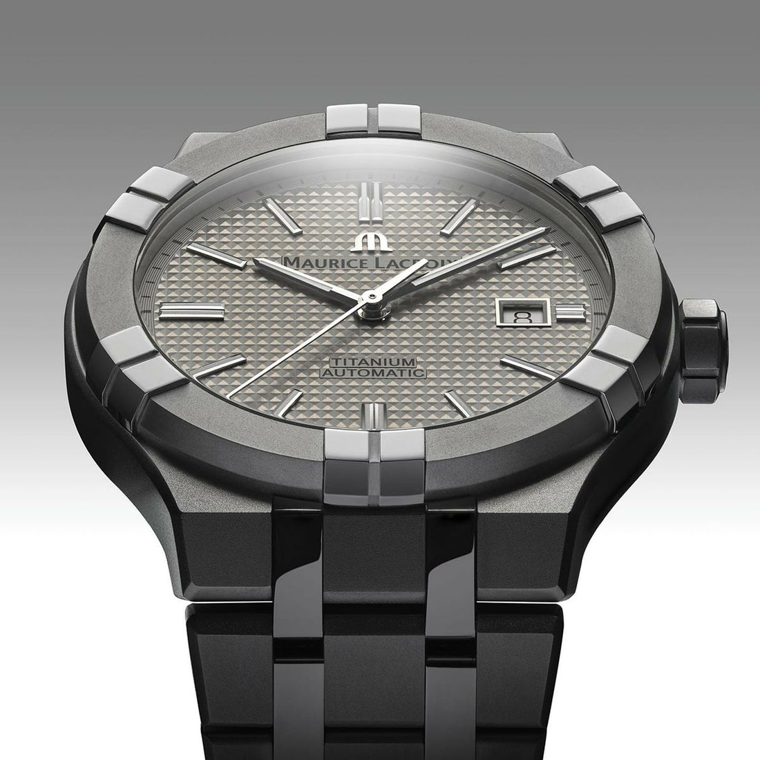 Orologio Uomo Maurice Lacroix Aikon Data Automatico Titanio AI6008-TT032-230-1