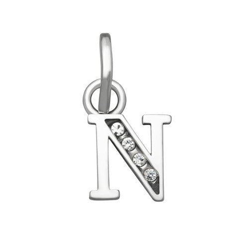 Charm Donna Giovanni Raspini Argento 925 Mini Lettera N Crystal 12152