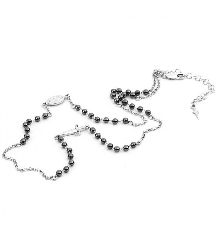 Collana Uomo Cesare Paciotti Argento Pugnale Sfere Medaglietta Sacra