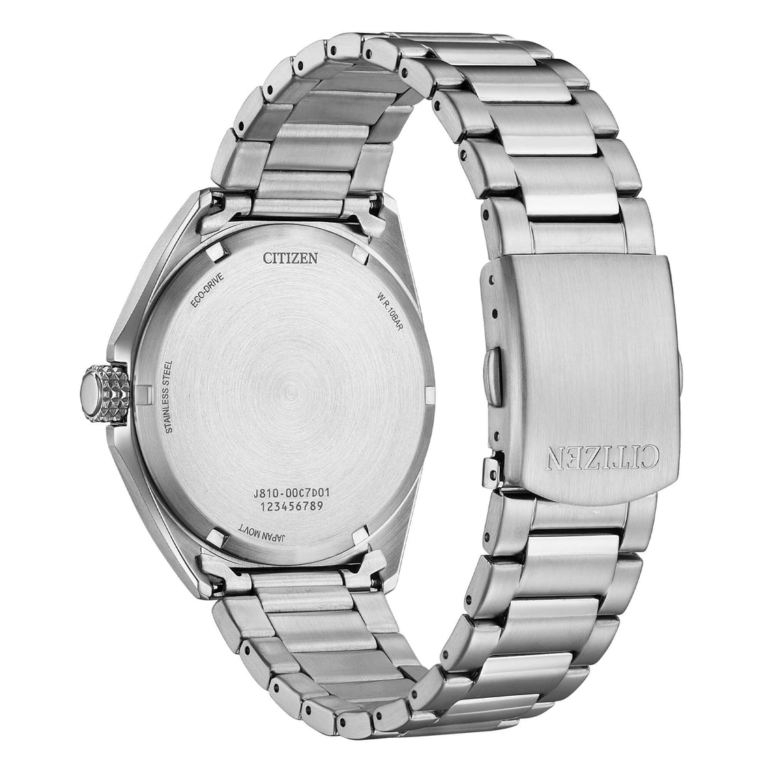 Orologio Uomo Citizen Blu Militare Eco-Drive Solo Tempo Acciaio Data AW1571-76L