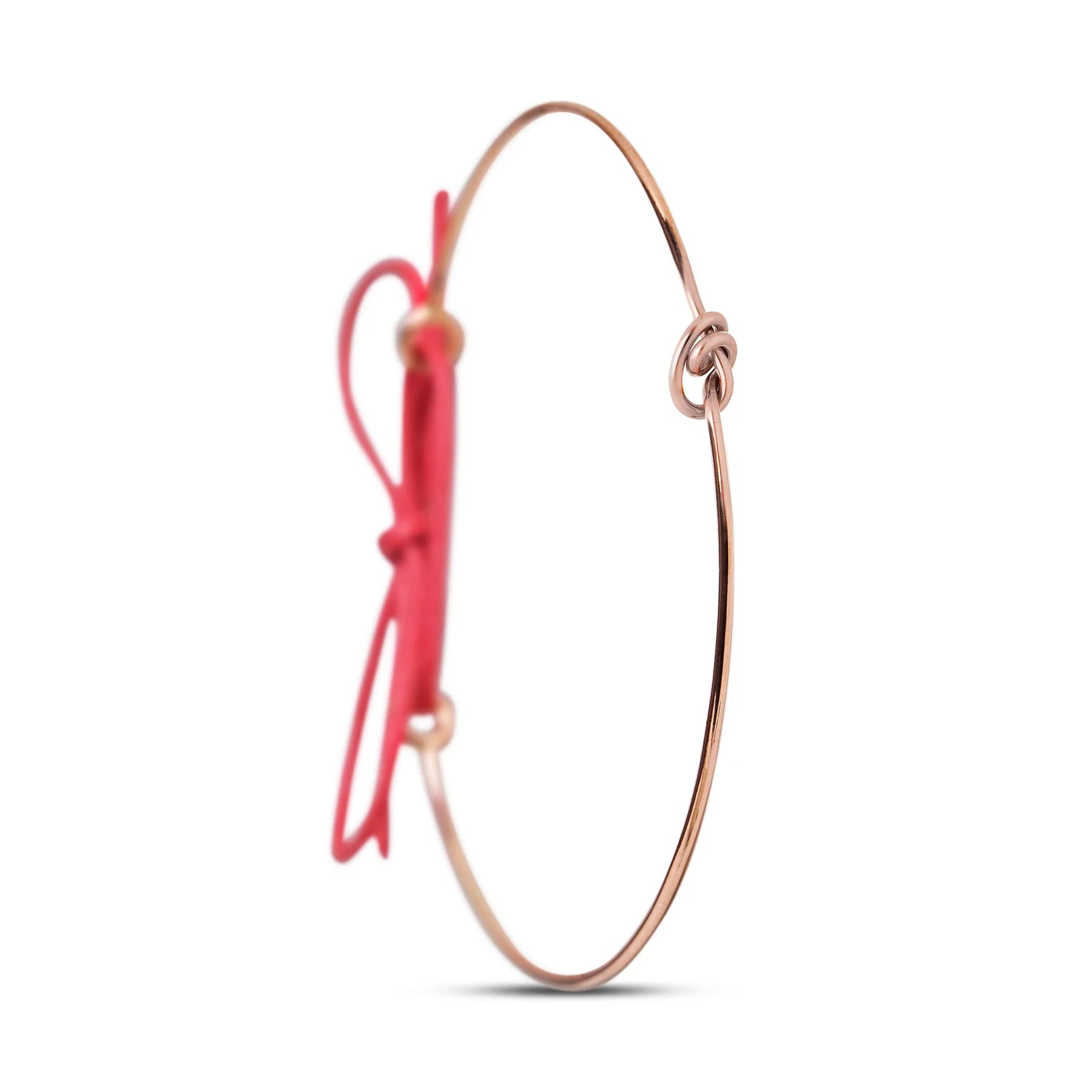 Bracciale Donna Filo D'Amore Cupido Oro Rosa 9 KT Intreccio Semirigido BR236R-M