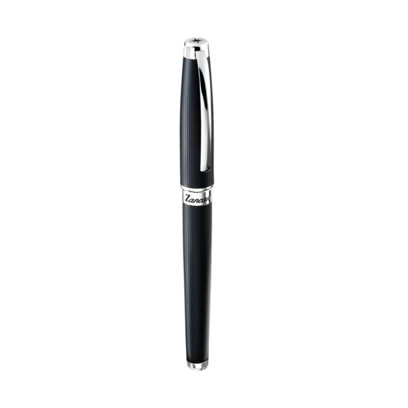 Penna Uomo Zancan Sfera Acciaio Lucido Nero Satinato HPN020-M