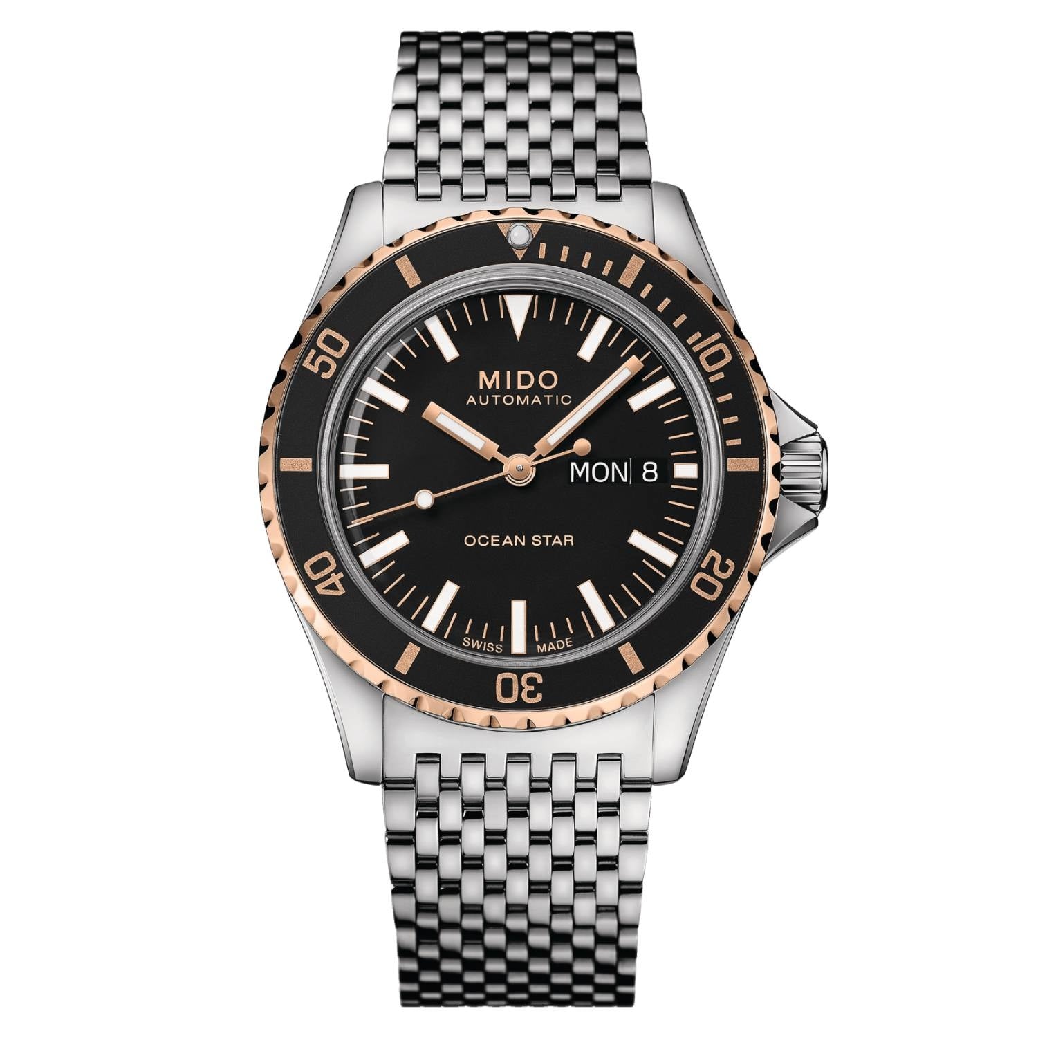 Orologio Uomo Mido Automatico Bicolore Acciaio Doppia Data M0268302105100